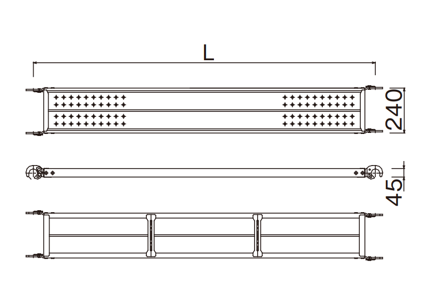 鋼製足場板 240w