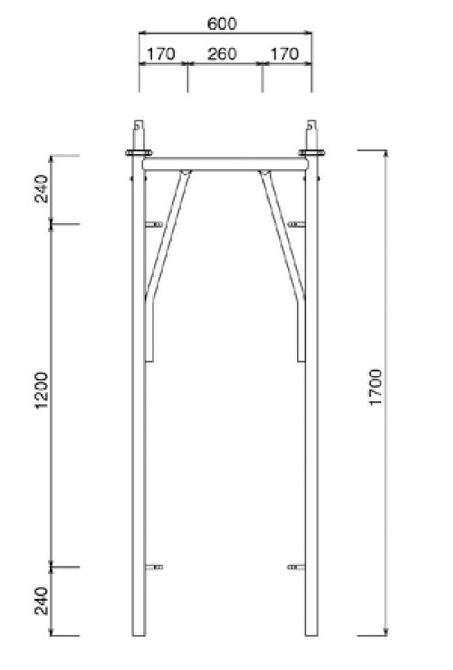 簡易建枠（Mジョイント付き）　TL617　50枚