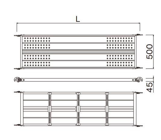 鋼製足場板　500ｗ